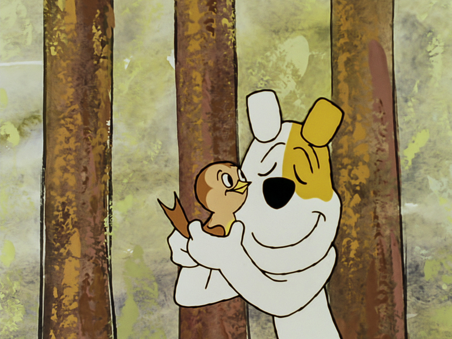 reksio cuddling up to a bird reksio cuddling up to a bird