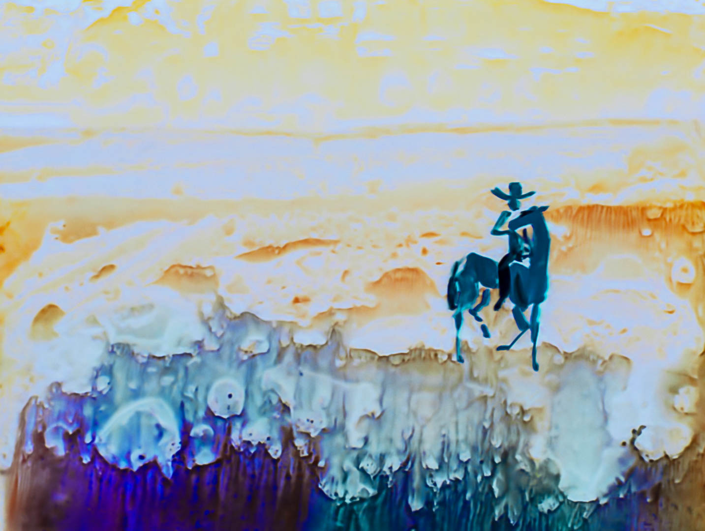 screenshot from ,Stary kowboj, of cowboy on a horse