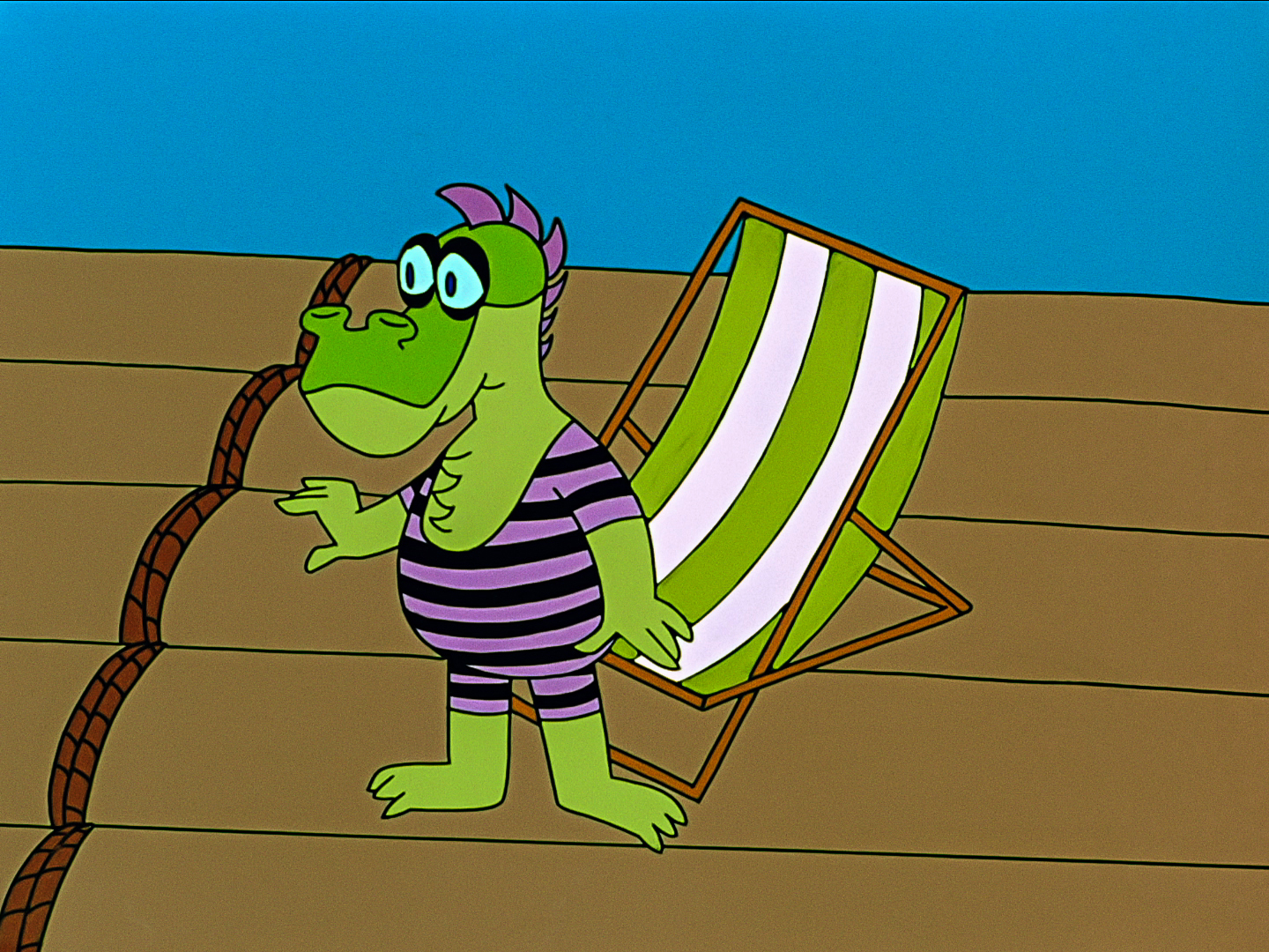 smok wawelski in a classic swimsuit smok wawelski in a classic swimsuit