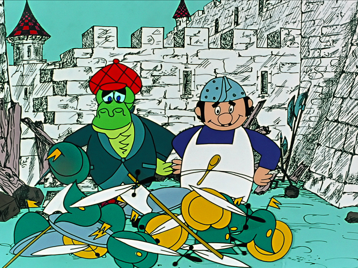 smok wawelski and cook bartolini overlooking weapons of their enemies smok wawelski and cook bartolini overlooking weapons of their enemies